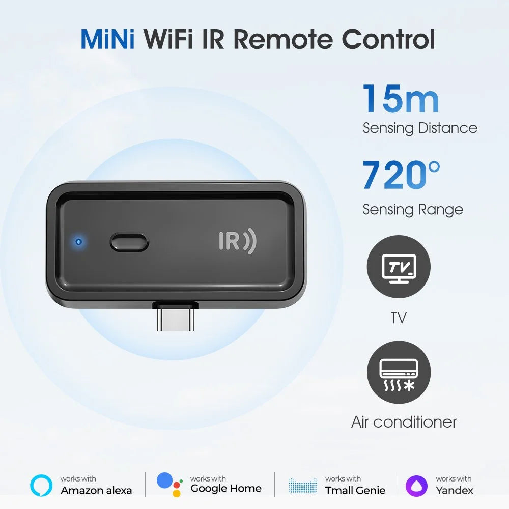 MG-YKQ103 WiFi + Bluetooth-compatible Dual Mode Infrared Remote Controller 15m Range Mini IR Remote - 7