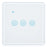 DS-101JL-3 3 Gang WiFi + Bluetooth-compatible Dual Mode APP Voice Control Smart Touch Wall Switch - White - 1
