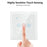 DS-101JL-3 3 Gang WiFi + Bluetooth-compatible Dual Mode APP Voice Control Smart Touch Wall Switch - White - 2