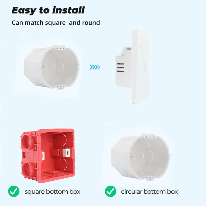 DS-101JL-3 3 Gang WiFi + Bluetooth-compatible Dual Mode APP Voice Control Smart Touch Wall Switch - White - 7