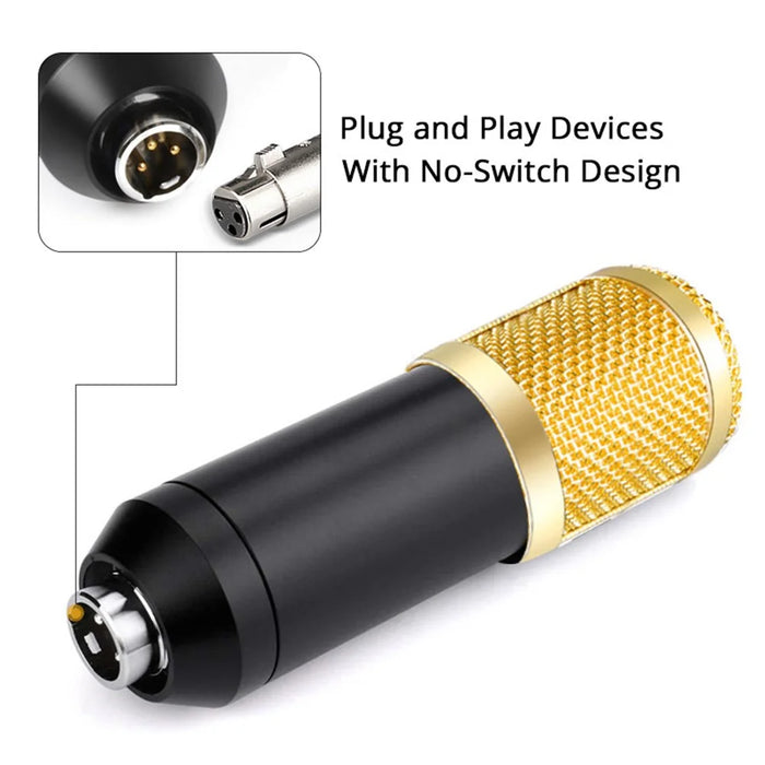 BM800 Professional Suspension Condenser Microphone Kit for Studio Live Stream Broadcasting Recording - 5