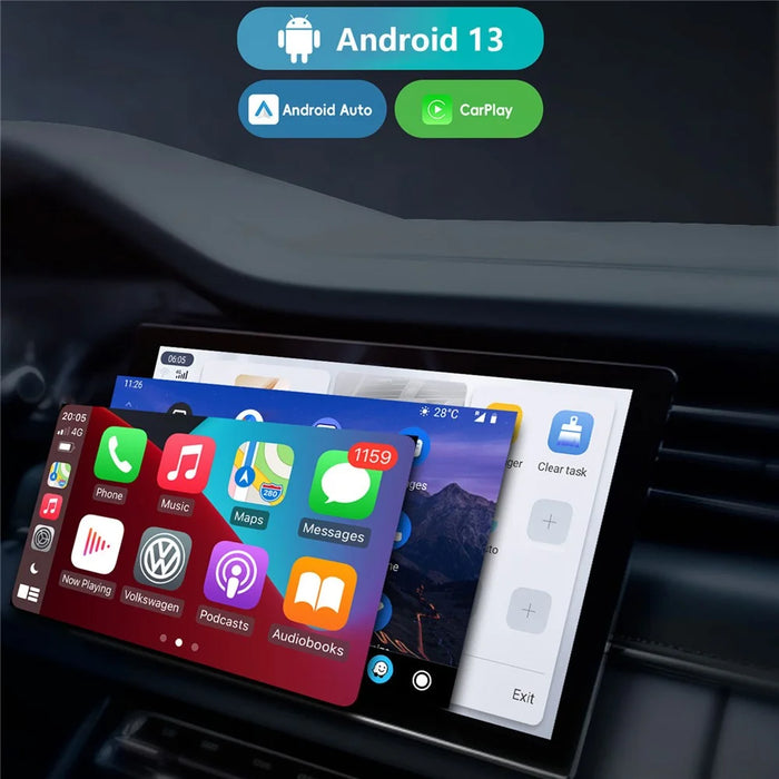 GT6 Pro Android 13 Wireless Carplay Adapter with Ambient Light Support HD Output, 8+128GB - 4