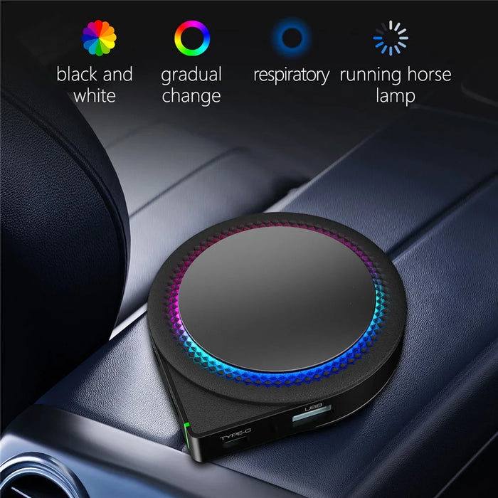 GT6 Pro Android 13 Wireless Carplay Adapter with Ambient Light Support HD Output, 8+128GB - 5