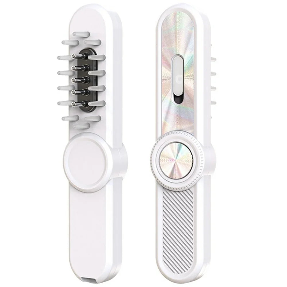 Red  /  Blue Light Hair Care Massager Comb with Liquid Guide, Vibration, CE Certified - White - 1