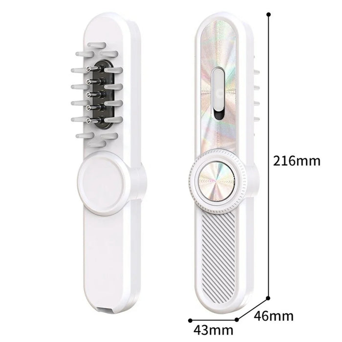Red  /  Blue Light Hair Care Massager Comb with Liquid Guide, Vibration, CE Certified - White - 7