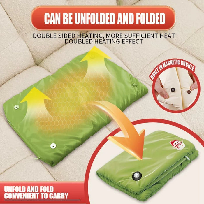 Graphene Heated Hand Warmer with Smart Temperature Control, 4 Adjustable Levels (CE Certified) - Orange - 4