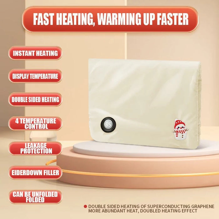 Graphene Heated Hand Warmer with Smart Temperature Control, 4 Adjustable Levels (CE Certified) - Orange - 6