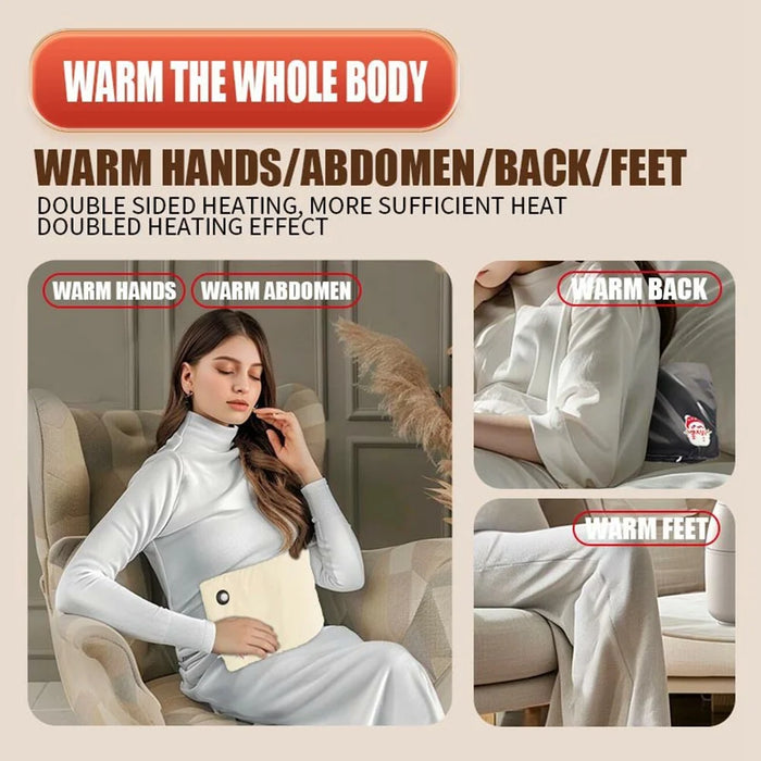 Graphene Heated Hand Warmer with Smart Temperature Control, 4 Adjustable Levels (CE Certified) - Orange - 7