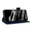 For XREAL Beam Pro Case with Wrist Strap Litchi Texture PU Leather Wallet Phone Cover - Dark Blue - 3