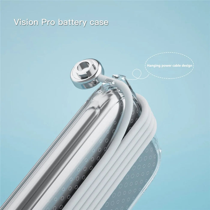 For Apple Vision Pro Battery Case Soft TPU Anti-Slip Battery Cover Protector - Transparent Black - 5