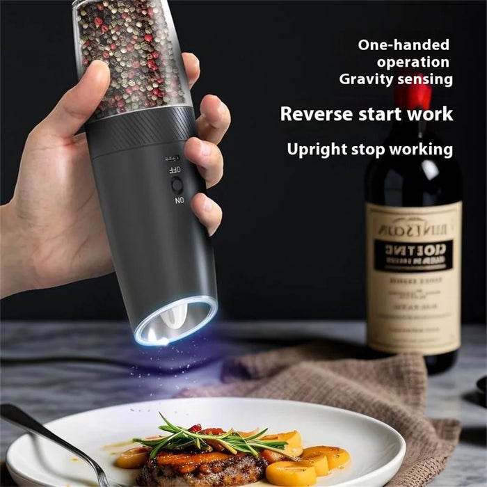 KLT KYMQ-47A Gravity Sensing Electric Pepper Grinder Kitchen Pepper Grinding Tool (BPA Free, No FDA Certification) - 2