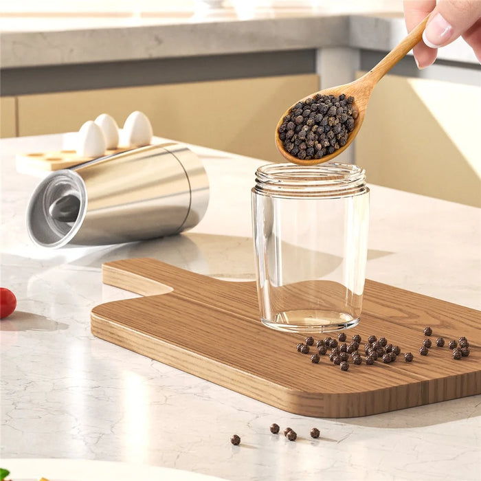 KLT KYMQ-53B Battery Powered Gravity Sensing Stainless Steel Electric Pepper Grinder (BPA Free, No FDA Certification) - 3