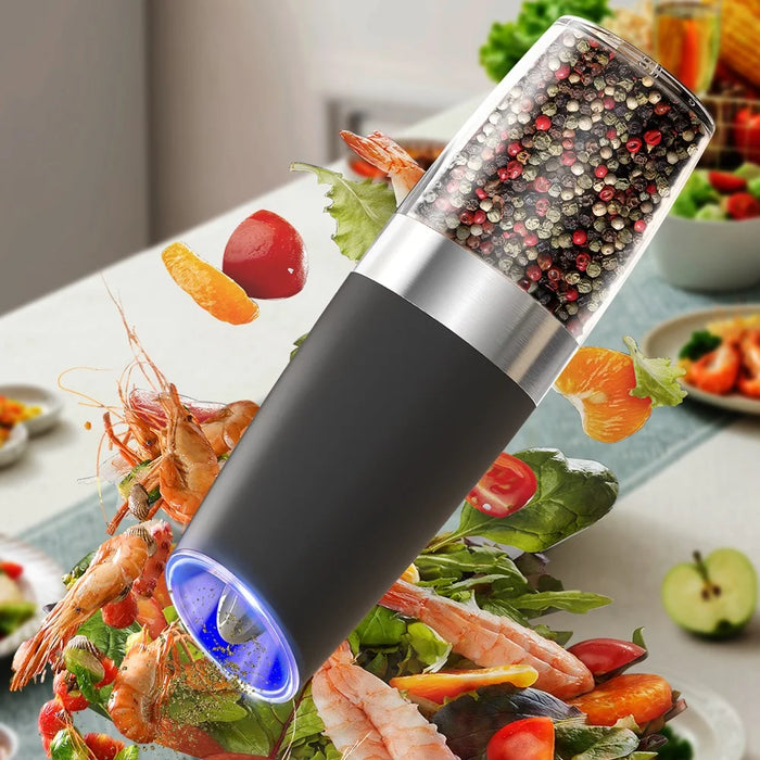 KLT KYMQ-50B Battery Powered Gravity Sensing Kitchen Electric Salt Pepper Grinder (BPA Free, No FDA Certification) - 4