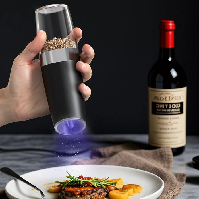 KLT KYMQ-50B Battery Powered Gravity Sensing Kitchen Electric Salt Pepper Grinder (BPA Free, No FDA Certification) - 6