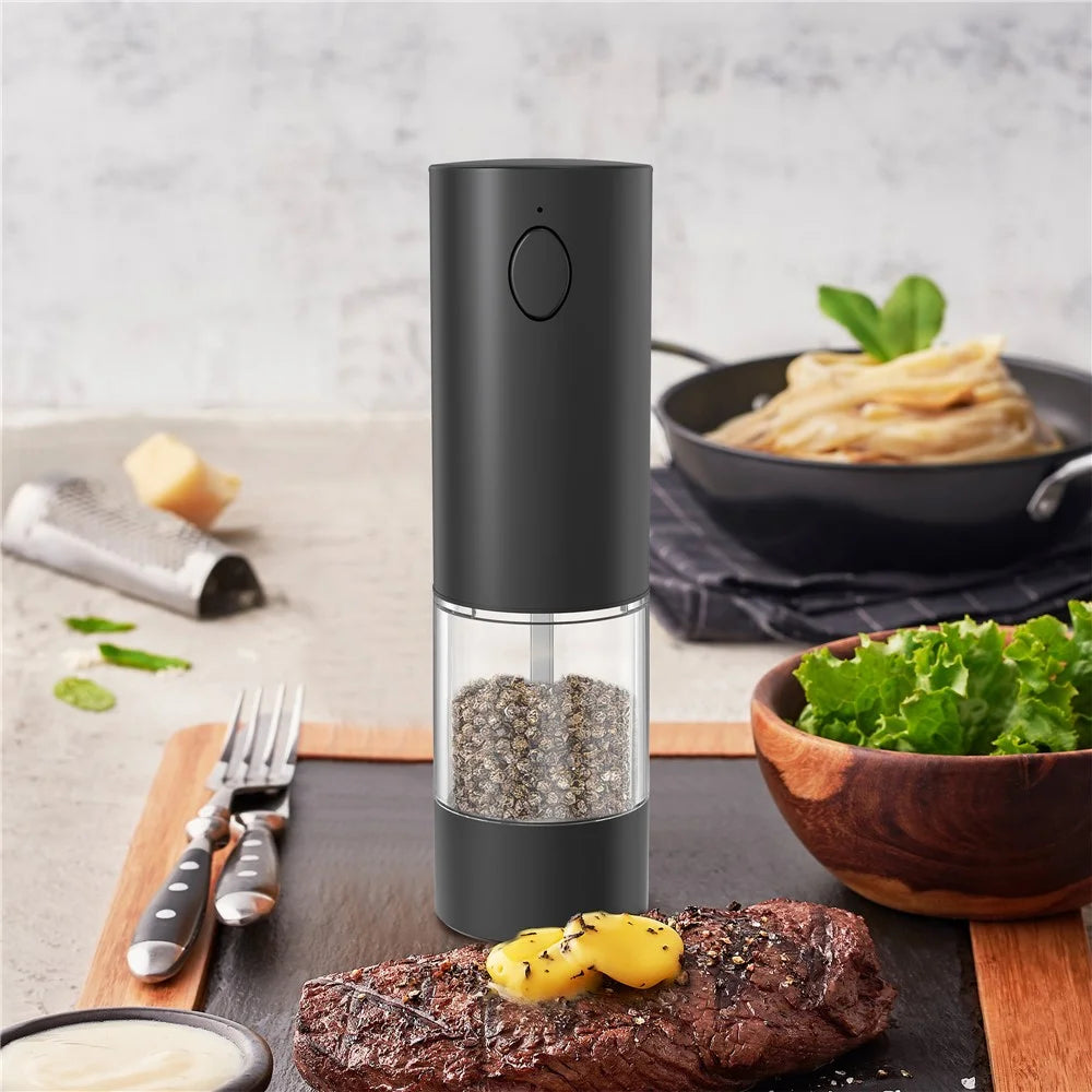 KLT KYMQ-45A-AH-BS 2Pcs Rechargeable Electric Pepper Grinder Pepper Grinding Tool (BPA Free, No FDA Certified) - 3