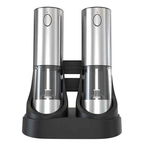 KLT KYMQ-32C-H52 2Pcs Electric Pepper Grinder Stainless Steel Salt Pepper Grinding Tool (BPA Free, No FDA Certified) - 1