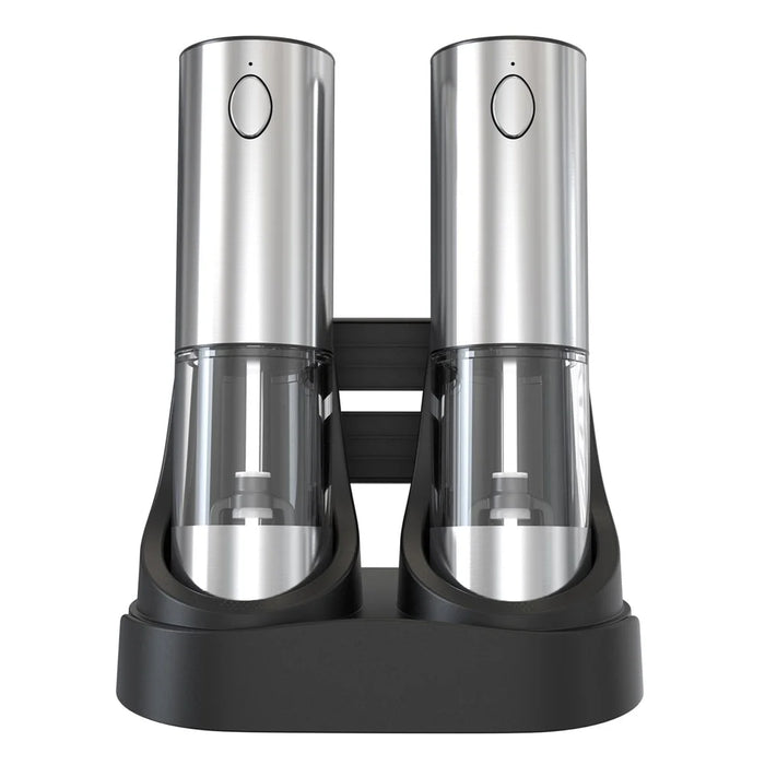 KLT KYMQ-32C-H52 2Pcs Electric Pepper Grinder Stainless Steel Salt Pepper Grinding Tool (BPA Free, No FDA Certified) - 1