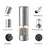 KLT KYMQ-32C-H52 2Pcs Electric Pepper Grinder Stainless Steel Salt Pepper Grinding Tool (BPA Free, No FDA Certified) - 4