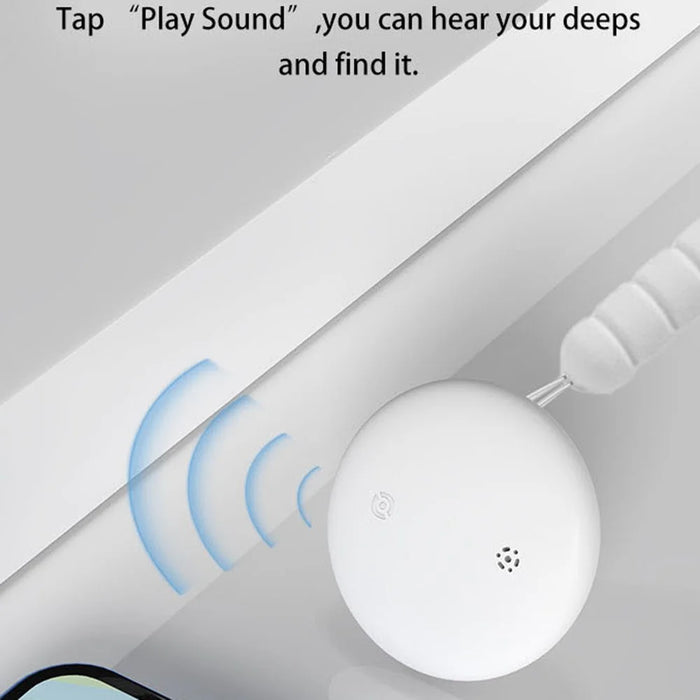 S10 Wireless Finder for iOS Devices Round Shape Key Wallet Anti-lost Smart Tracker - White - 3