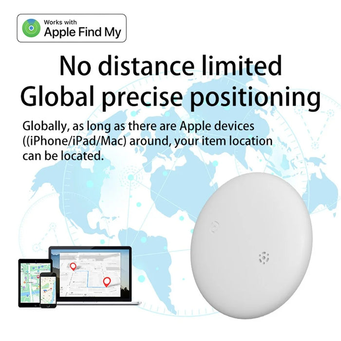 S10 Wireless Finder for iOS Devices Round Shape Key Wallet Anti-lost Smart Tracker - White - 6