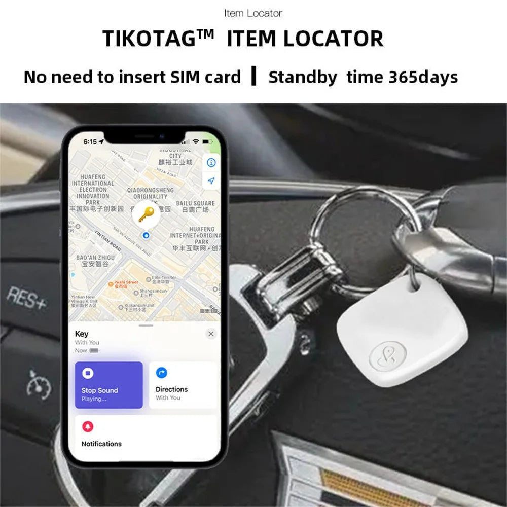 TIKOTAG Keychain Design Wireless Luggage Finder Smart Tracker for iOS - Black - 5