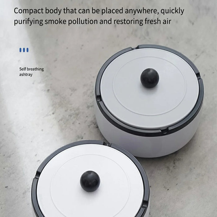 606 Rechargeable Ashtray Air Purifier Home Office Car Smoke Odor Removal Machine - White - 6