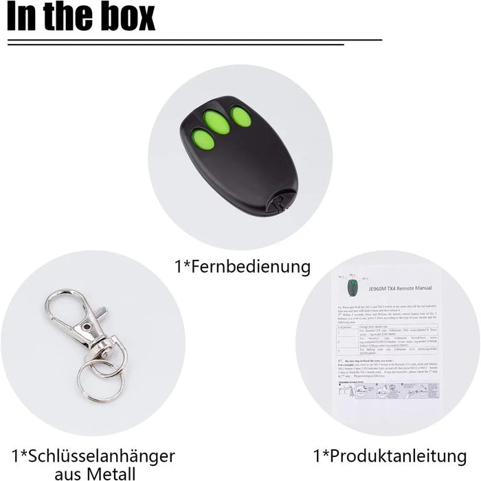 3-Button Mini Remote Control 433.92MHz Garage Door Opener C945 CM842 C940 C943 - Green - 4
