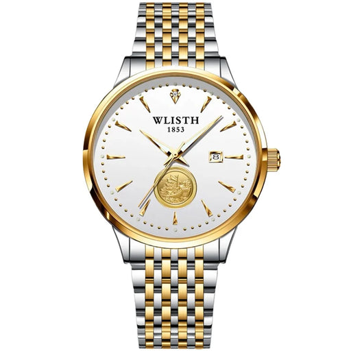 WLISTH 6166 Steel Strap Business Men Quartz Watch Luminous Calendar Wrist Watch - 1
