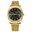 WLISTH 6156 Steel Strap Men Quartz Watch Waterproof Luminous Calendar Wrist Watch - Black Dial - 1
