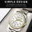 YASHIDUN 5069 Steel Strap Stylish Quartz Watch Men Luminous Calendar Wrist Watch - Gold Dial - 4