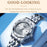 YASHIDUN 5064 Stylish Women Quartz Watch Steel Strap Luminous Calendar Wrist Watch - Gold Dial / Silver+Gold Strap - 7