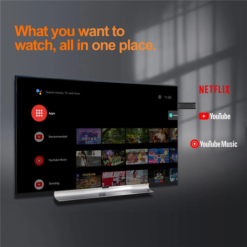 YD925 2+8GB Android Smart TV Stick Quad Core ARM Cortex A53 4K Streaming TV Stick - US Plug - 5