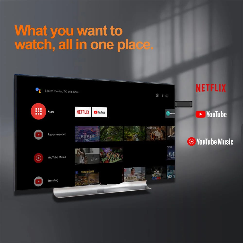 YD925 2+16GB Android Smart TV Stick Quad Core ARM Cortex A53 4K Streaming TV Stick - EU Plug - 3