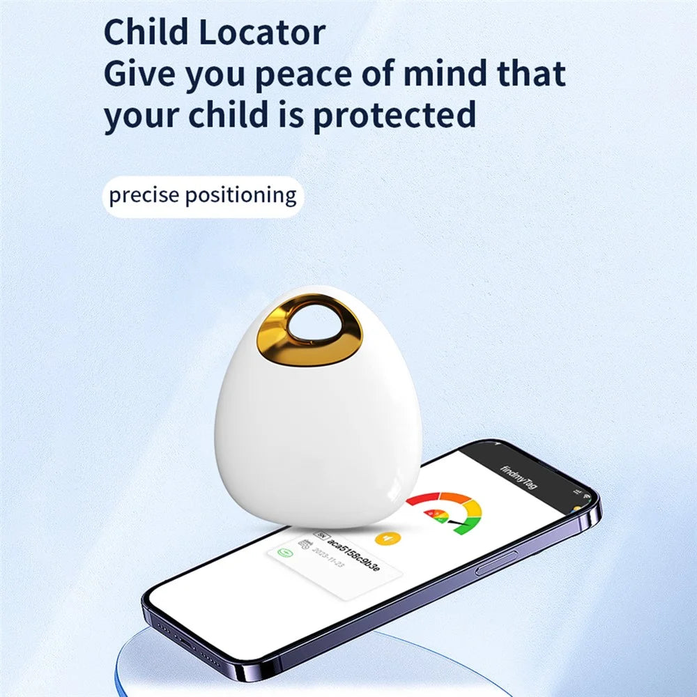 F8 Water Drop Shape Finder Alarm Anti-Lost Device Car Key Bag Kids Finder Mini Smart Tracking Device - Black+Gold - 5