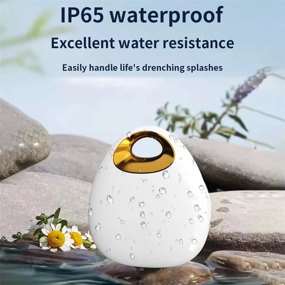 F8 Water Drop Shape Finder Alarm Anti-Lost Device Car Key Bag Kids Finder Mini Smart Tracking Device - Black+Gold - 6