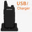 BAOFENG VT-C2 (BF-T20) 2Pcs Outdoor Handheld Interphone VHF 400-470MHZ Walkie Talkie - Black / EU Plug - 3