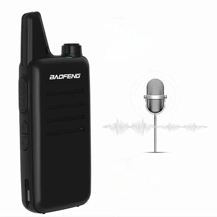 BAOFENG VT-C2 (BF-T20) 2Pcs Outdoor Handheld Interphone VHF 400-470MHZ Walkie Talkie - Black / EU Plug - 4