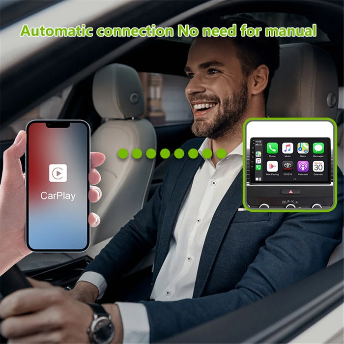 PL8 Carplay / Android Auto Wired to Wireless Video Box Vehicle Smart Carplay Adapter - Gloss Black - 4