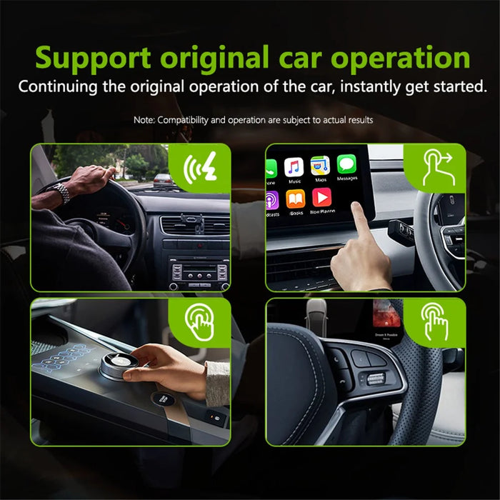 PL8 Carplay / Android Auto Wired to Wireless Video Box Vehicle Smart Carplay Adapter - Gloss Black - 6