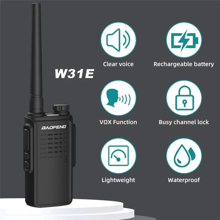 BAOFENG W-31E Outdoor Handheld Intercom UHF 400-470MHZ Portable Walkie Talkie - EU Plug - 2