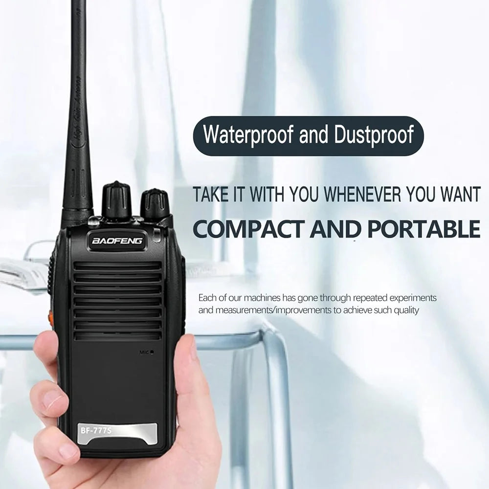 BAOFENG bf-777s 2Pcs Outdoor Handheld Interphone Two Way Radio UHF 400-470MHZ Walkie Talkie - US Plug - 6