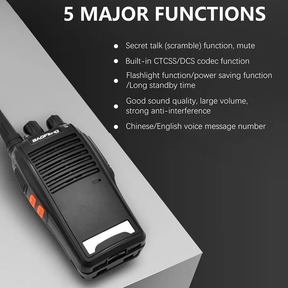 BAOFENG bf-777s 2Pcs Outdoor Handheld Interphone Two Way Radio UHF 400-470MHZ Walkie Talkie - US Plug - 7