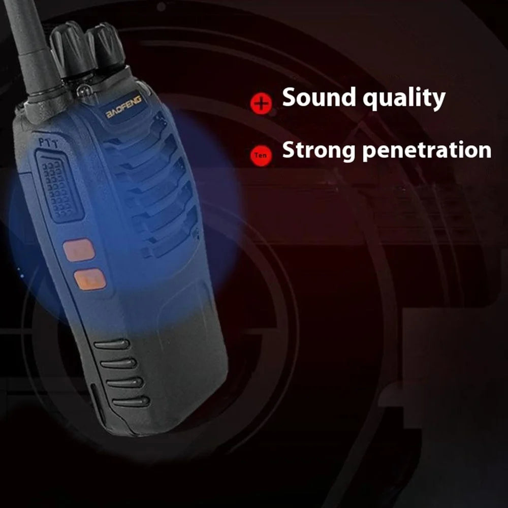 BAOFENG BF-888H 2Pcs Outdoor Handheld Two Way Radio UHF 400-470MHZ Walkie Talkie - US Plug - 6