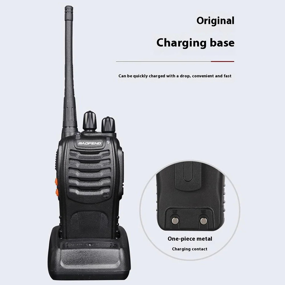 BAOFENG BF-888S 2Pcs Outdoor Handheld Interphone UHF VHF Walkie Talkie with Flashlight - US Plug - 5