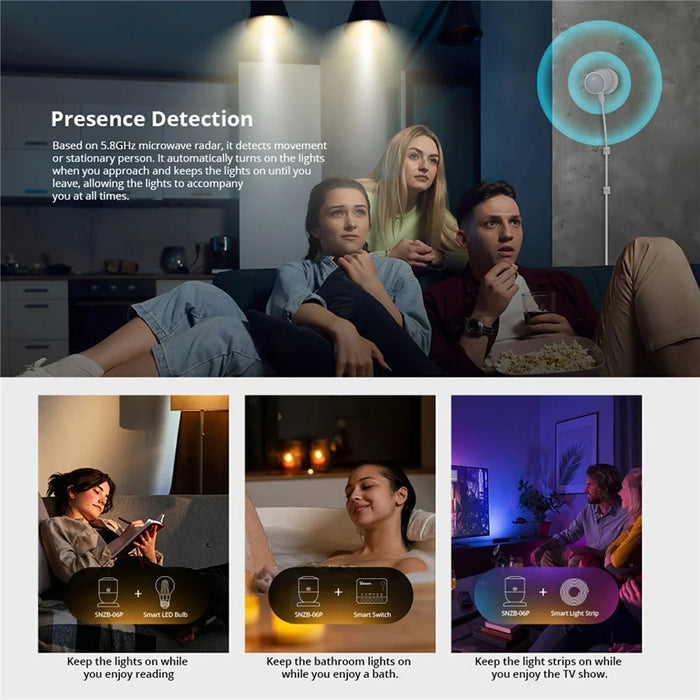 SONOFF SNZB-06P Zigbee Human Presence Sensor Radar Detector Motion Sensor for Alexa Google Home - 5