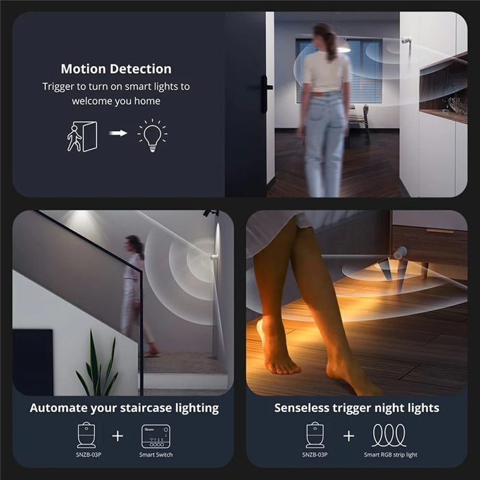 SONOFF SNZB-03P Zigbee Motion Sensor Smart Home Security Local Smart Scene Linkage - 3