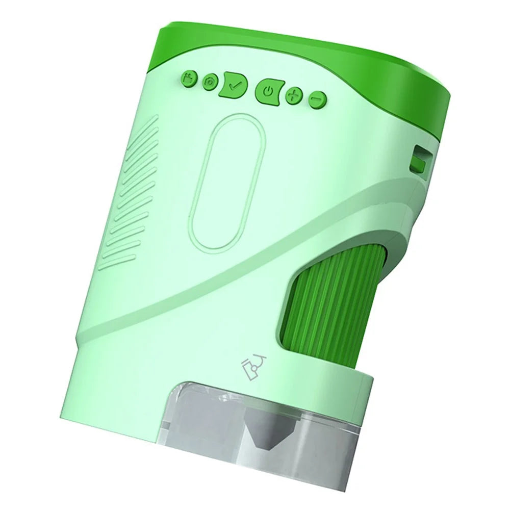 XV-7 Kids Microscope 2 Inch Color Screen High Definition 1000X Microscope - Green - 1