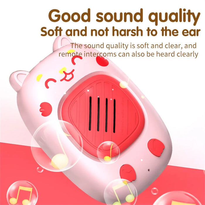 B2 2Pcs Kids Cartoon Walkie Talkies with Flashlight Intercom Toy for Outdoor Camping Hiking - 2