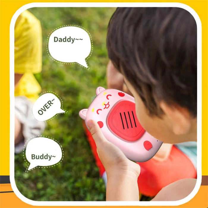 B2 2Pcs Kids Cartoon Walkie Talkies with Flashlight Intercom Toy for Outdoor Camping Hiking - 4