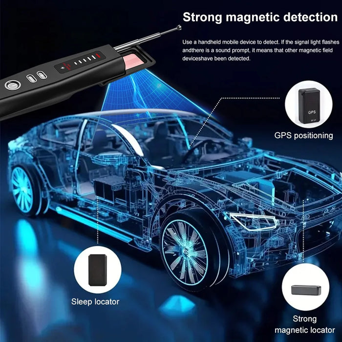 T011 Wireless RF Signal Detector GPS WiFi Tracker Camera Bug Detector Anti-Spy Infrared Scanner - 4
